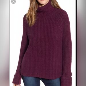 BP Deep Purple Funnel Neck Sweater